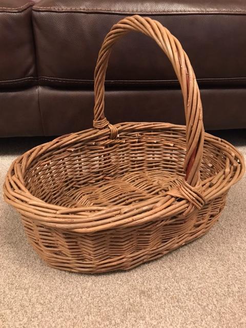 Handmade English Willow Gathering Basket: